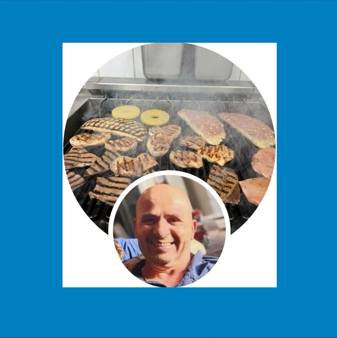 Küchenteam der Taverne Nostos bei der Zubereitung von Speisen